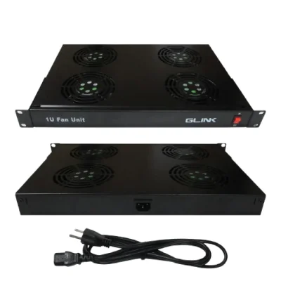 พัดลมระบายอากาศ สำหรับตู้แร็ค ขนาด 1U แบบถาด 4 WAYS GLINK รุ่น GCA-04