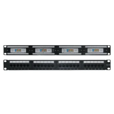 แผงกระจาย สาย LAN 1U สำหรับตู้แร็ค 19`` GLINK รุ่น PPC6-24P