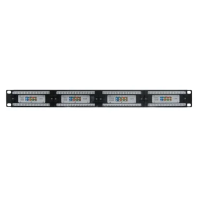 แผงกระจาย สาย LAN 1U สำหรับตู้แร็ค 19`` GLINK รุ่น PPC6-24P
