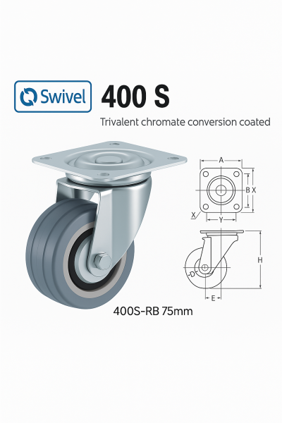 Caster Mounting Pitch, Mounting Stem, Load Capacity