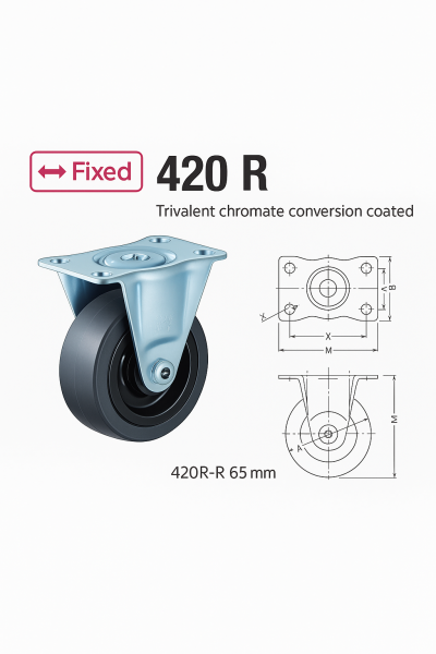Caster Mounting Pitch, Mounting Stem, Load Capacity