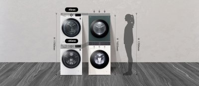 Wash Tower ซักผ้า 14 กก. และอบผ้า 10 กก. รุ่น WT1410NHEG ระบบ AI DD™ พร้อม Smart WI-FI control ควบคุมสั่งงานผ่านสมาร์ทโฟน