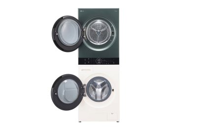 Wash Tower ซักผ้า 14 กก. และอบผ้า 10 กก. รุ่น WT1410NHEG ระบบ AI DD™ พร้อม Smart WI-FI control ควบคุมสั่งงานผ่านสมาร์ทโฟน