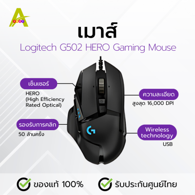 เมาส์ Logitech G502 Hero Gaming