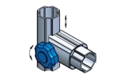 ข้อต่อท่อน็อตลูกบิด Knob Bolt รุ่น ALN-A03