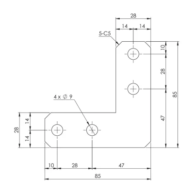 Plate Bracket 10-L