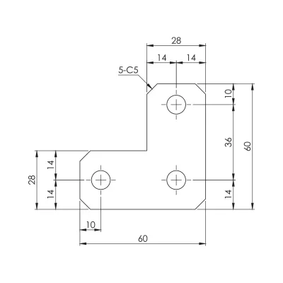 Plate Bracket 10-L60