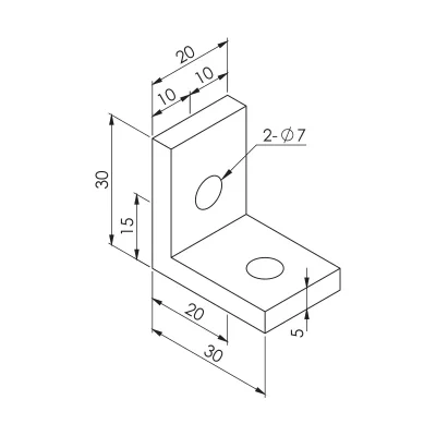 Angle Bracket 30 Series8 ตัวยึดมุม สำหรับอลูมิเนียมโปรไฟล์ซีรีย์ 8