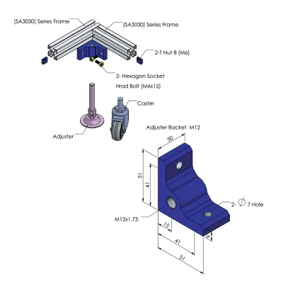 Free Angle Bracket 30ตัวจัดยึดชนิดปรับแต่งองศาได้ สำหรับซีรีย์ 8
