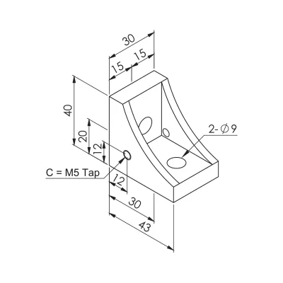 D Bracket 40 Cross