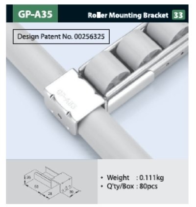 GP-A35  -  Roller  Mounting Bracket