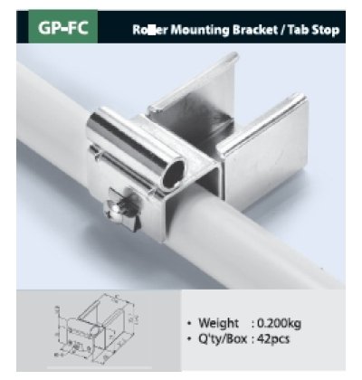 GP-FC  -  Roller Mounting Bracket Tab Stop