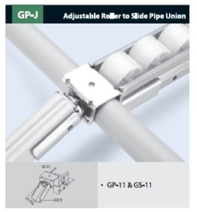 GP-J  -  Adjustable  Roller to Slide Pipe  Union