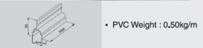 รางนำกล่อง Box Guide RG-40A วัสดุ PVC สำหรับชั้นวางระบบท่อ