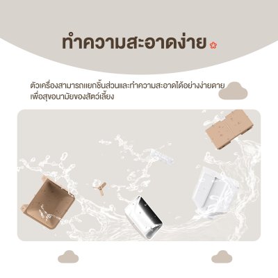 PetSnowy เครื่องให้อาหารอัตโนมัติ ความจุ 4 ลิตร