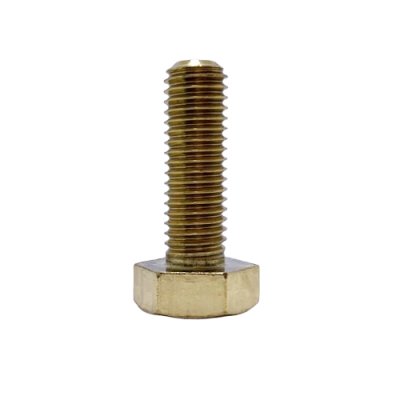 Brass hexagon bolt full thread