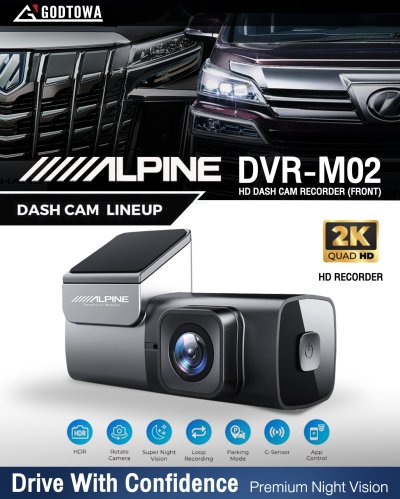 Alpine DVR-M02 Front View Camera กล้องหน้ารถสำหรับ Toyota Alphard / Vellfire 30