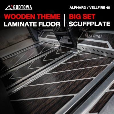WOODEN THEME LAMINATE + BIG SET SCUFF PLATE พื้นลามิเนต ALPHARD / VELLFIRE 30