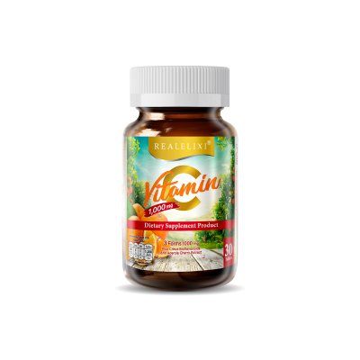 REALELIXI Vitamin C 1000 mg. plus Citrus Bioflavonoids บรรจุ 30 เม็ด บูสผิว บูสภูมิคุ้มกัน