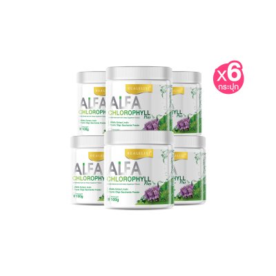 Real Elixir Alfa Chlorophyll Plus ( คลอโรฟิลล์ ) - เซต 6 กระปุก