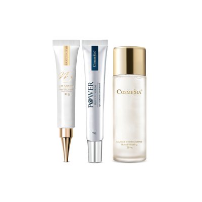 Cosmesia V5 Lift Serum 30g + Power Puff Eye Serum 7g (ฟรี น้ำตบ Vit C 30ml)