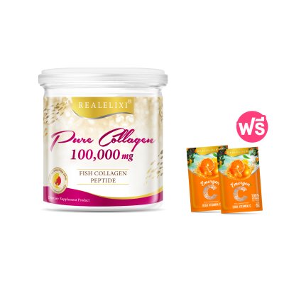 Real Elixir PURE COLLAGEN 100,000 Mg แถม Emergen-c 2 ซอง