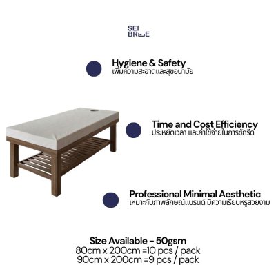 Spunbond Non-Woven Bedsheet (ผ้าปูสปันบอนด์ใช้แล้วทิ้ง)