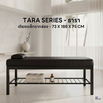 ธารา (TARA) - เตียงสปาขาเหล็กกล่องดำไซส์ S