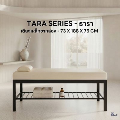 ธารา (TARA) - เตียงสปาขาเหล็กกล่องดำไซส์ S