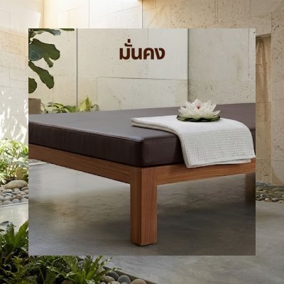 มั่นคง (Sturdy) - เตียงไทยขาไม้ยางพารา