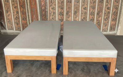 เตียงนวดไทยขาไม้ยางพารา