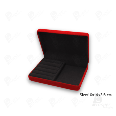 รวมกล่องกำมะหยี่เก็บเครื่องประดับ ภายในมีพื้นเรียบและฟูกใส่ต่างหูหรือแหวนได้อเนกประสงค์ (32R+ปร)