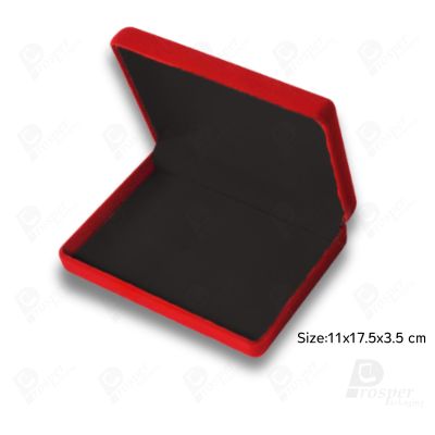 จัดเต็มกล่องใส่ชุดเครื่องประดับกำมะหยี่สีแดง/ดำ มีทรงสี่เหลี่ยมและหัวใจ ใส่โชว์เครื่องประดับได้ครบ