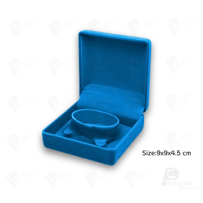 จัดเต็มกล่องกำมะหยี่ใส่เครื่องประดับชุดสีฟ้า ทรงหัวใจและสี่เหลี่ยม จัดโชว์ชุดเครื่องประดับ ทองแท่ง จิวเวอรี่เซ็ตสินสอด