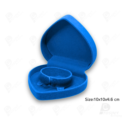 จัดเต็มกล่องกำมะหยี่ใส่เครื่องประดับชุดสีฟ้า ทรงหัวใจและสี่เหลี่ยม จัดโชว์ชุดเครื่องประดับ ทองแท่ง จิวเวอรี่เซ็ตสินสอด