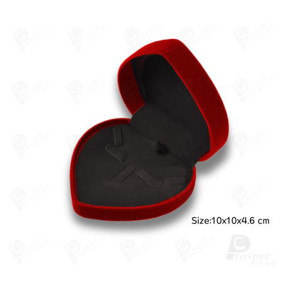 จัดเต็มกล่องใส่ชุดเครื่องประดับกำมะหยี่สีแดง/ดำ มีทรงสี่เหลี่ยมและหัวใจ ใส่โชว์เครื่องประดับได้ครบ