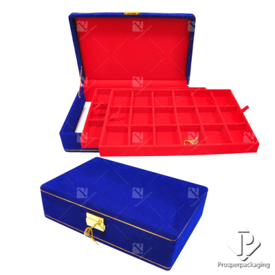 กล่องใส่พระ กล่องใส่เครื่องประดับ พร้อม ถาดกั้นช่อง มีหลายชั้น (1ใบ แถม 1ถาดโชว์พระ) สินค้าพร้อมส่ง มีเก็บเงินปลายทาง