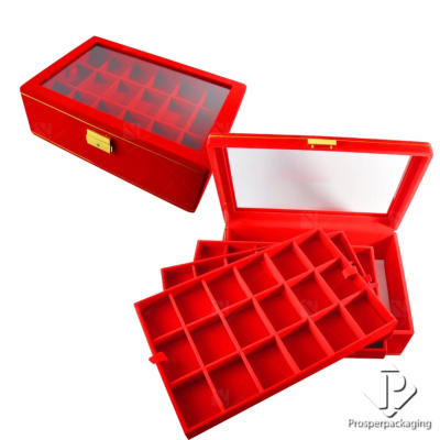 กล่องใส่พระ กล่องใส่เครื่องประดับ พร้อม ถาดกั้นช่อง มีหลายชั้น (1ใบ แถม 1ถาดโชว์พระ) สินค้าพร้อมส่ง มีเก็บเงินปลายทาง