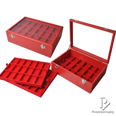 กล่องใส่พระ กล่องใส่เครื่องประดับ พร้อม ถาดกั้นช่อง มีหลายชั้น (1ใบ แถม 1ถาดโชว์พระ) สินค้าพร้อมส่ง มีเก็บเงินปลายทาง