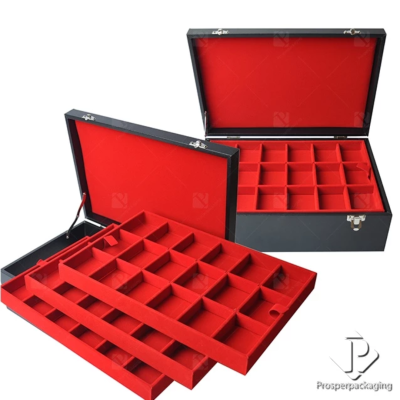 กล่องใส่พระ กล่องใส่เครื่องประดับ พร้อม ถาดกั้นช่อง มีหลายชั้น (1ใบ แถม 1ถาดโชว์พระ) สินค้าพร้อมส่ง มีเก็บเงินปลายทาง