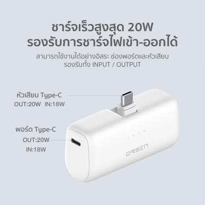 Orsen by Eloop E61C Porwerbank 50000mAh - Type C