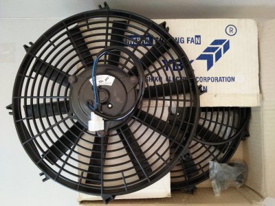 พัดลม YBK 17 นิ้ว 24V พัดลมระบายความร้อนหม้อน้ำ พัดลมไฟฟ้าสำหรับรถบรรทุกและสิบล้อ