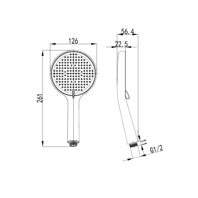 Craftmanship ฝักบัวมือ สีโครม 3A55-HB1153