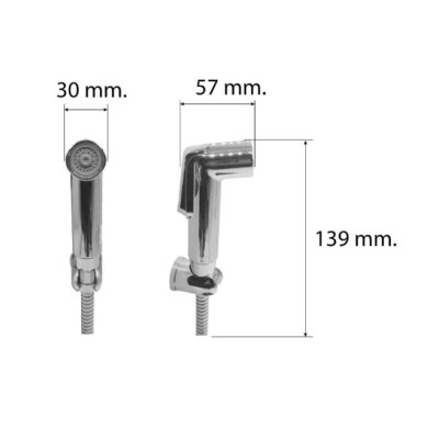 สายฉีดชำระครบชุดโครเมี่ยม LB-R005C