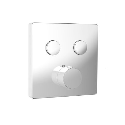 SERENFLOW ฝาครอบวาล์วยืนอาบแบบเหลี 2 ทาง Thermostat โครเมียม B6C04NB2C
