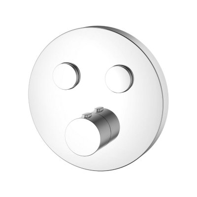 SERENFLOW ฝาครอบวาล์วยืนอาบแบบกลม 2 ทาง Thermostat โครเมียม E6C05NB2