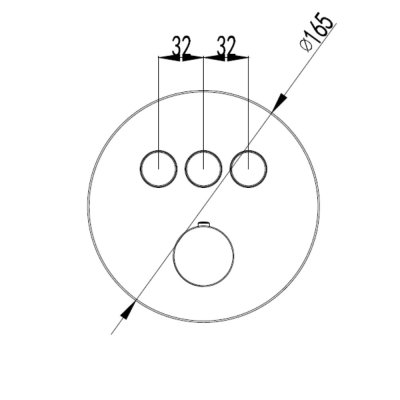 SERENFLOW Round 3 Way Thermostatic Trim Chrome E6D06NB2C