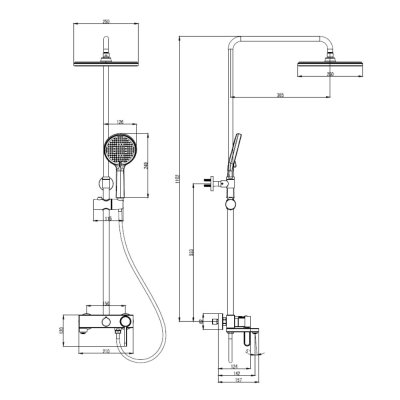 SERENFLOW ชุดระบบฝักบัวพร้อมวาล์วผสม VBQ238U11C