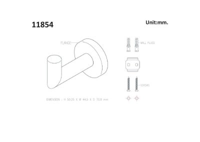 SINGLE ROBE HOOK 11854