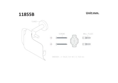 PAPER HOLDER WITH LID 11855B